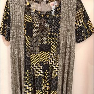 Lularoe Vest in Small; gray ribbed knit